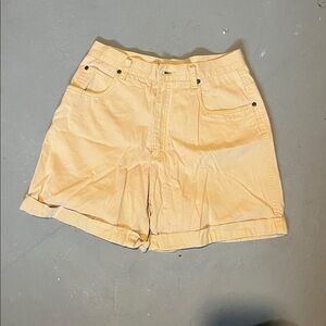 Vintage High Waist Casual Tan Shorts